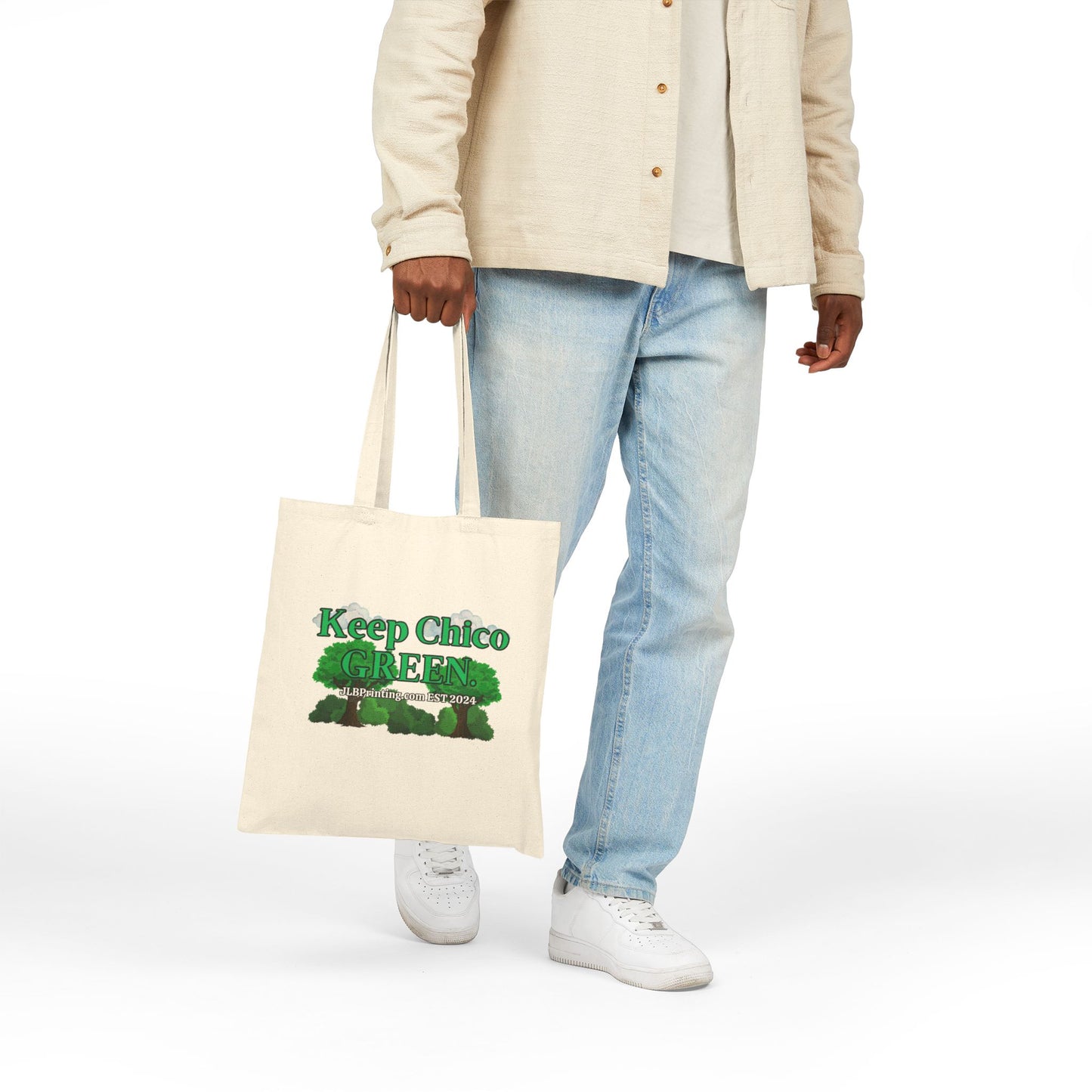 Keep Chico Green Tote Bag - 100% Cotton