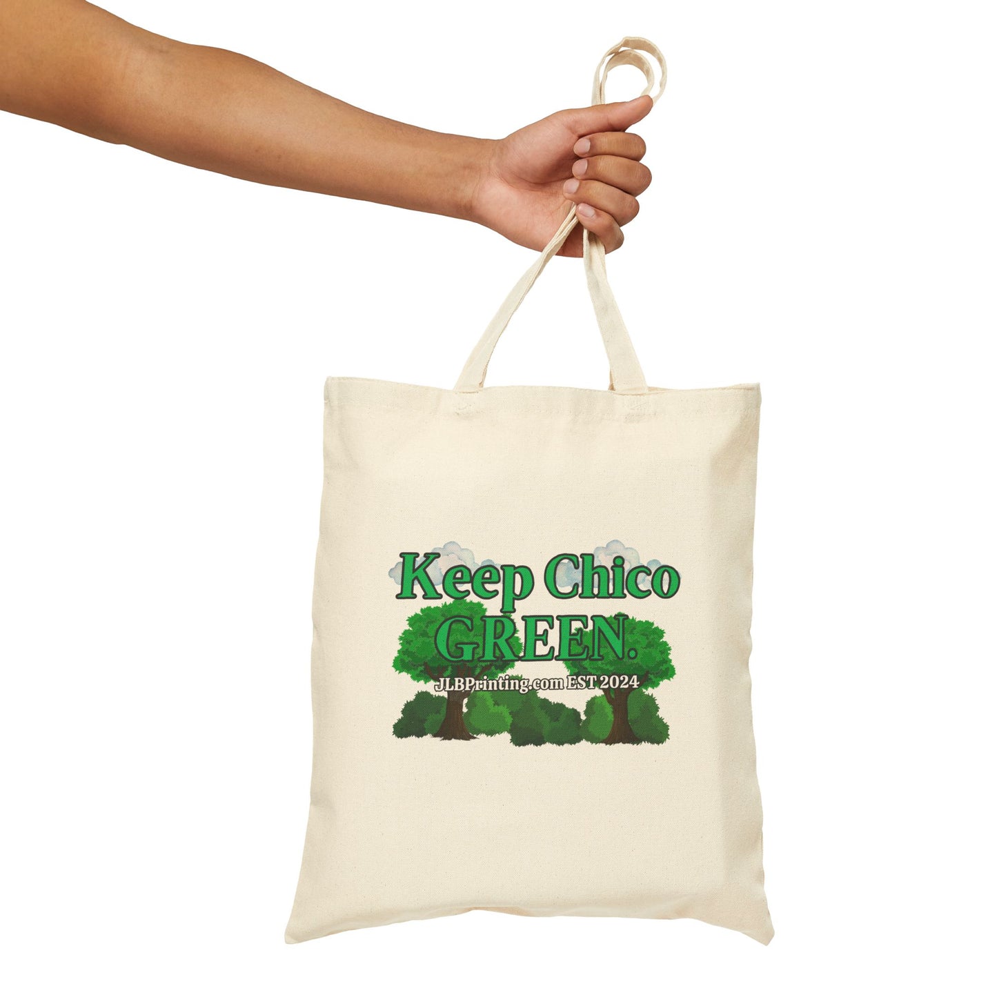 Keep Chico Green Tote Bag - 100% Cotton