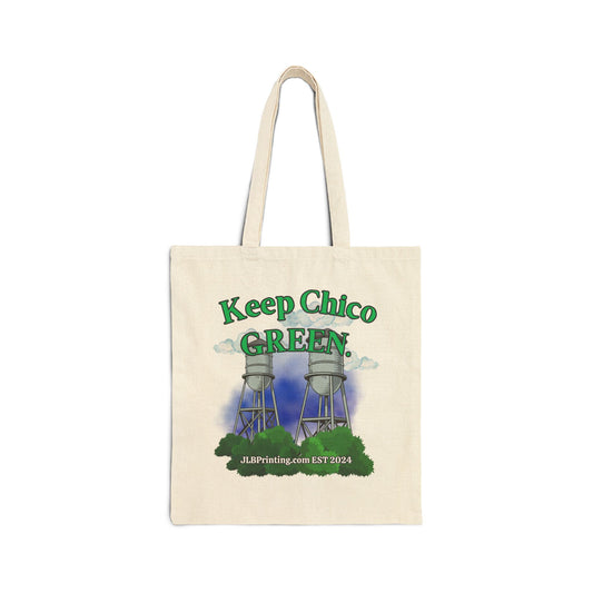 Keep Chico Green Tote Bag - 100% Cotton