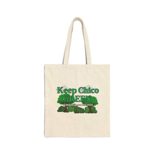 Keep Chico Green Tote Bag - 100% Cotton