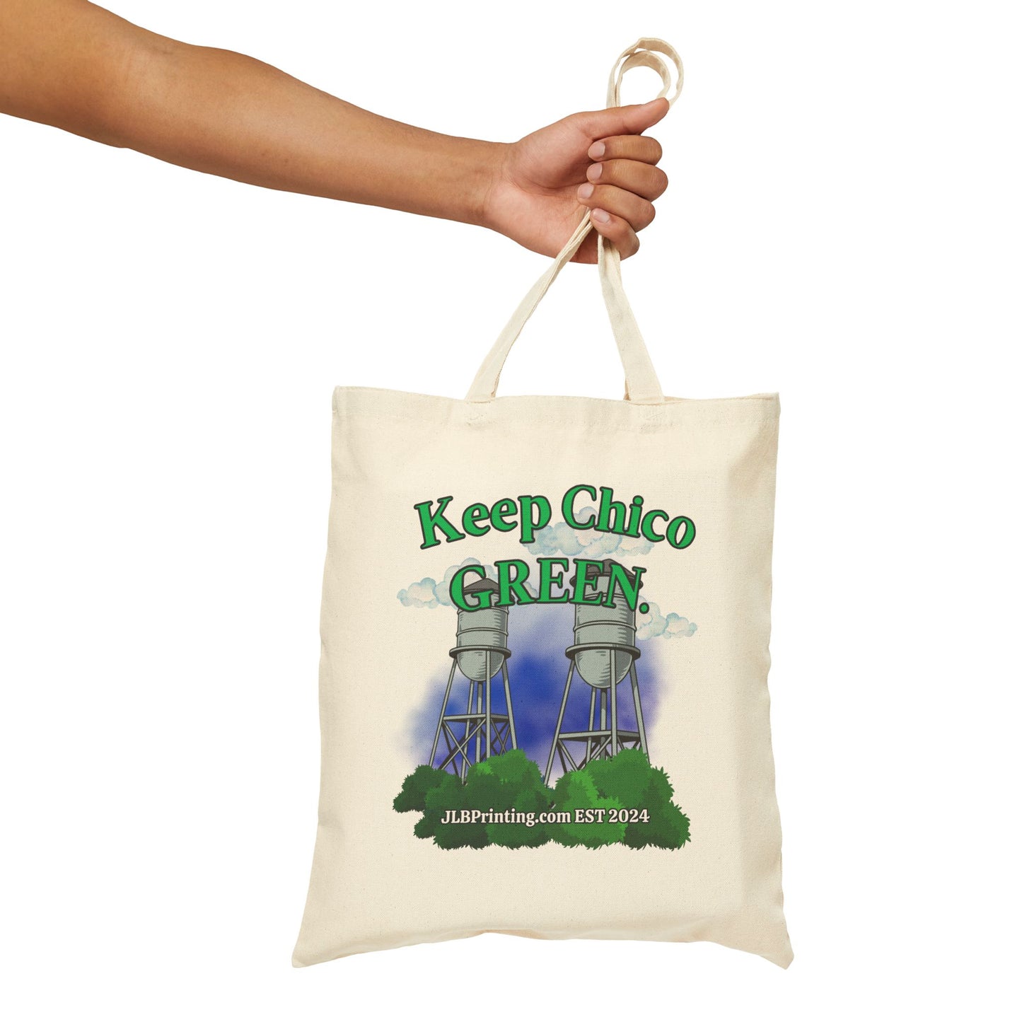 Keep Chico Green Tote Bag - 100% Cotton